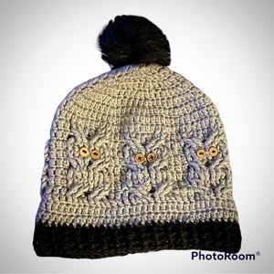 Handmade BN Crochet Owl Beanie